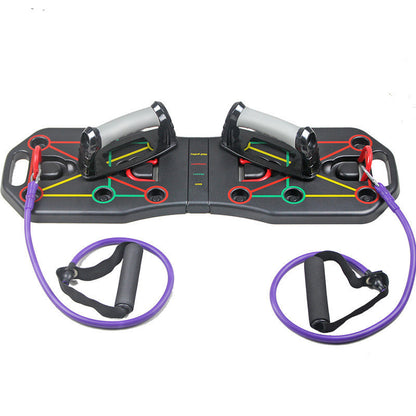 Multifunktionales Push-up Board mit Widerstandsbändern - Komplettes Fitness-Set für Zuhause & Unterwegs